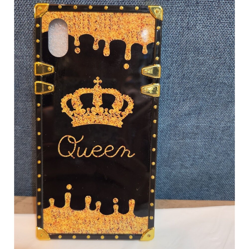 Boutique Samsung Galaxy Queen Crown Gold Square Case Shockproof - Picture 2 of 16